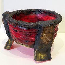 Red Cauldron  by Anamaya Milner (Ceramic)